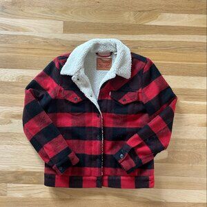 Levis Sherpa-Lined Flannel Jacket
